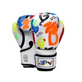  BN BN-TY1915 6OZ Graffiti Găng tay đấm bốc dành cho trẻ em Găng tay đấm bốc Sanda (Trắng) 