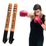  1 Cặp Xuanlong PU Boxing Stick Target Sanda Stick Taekwondo Thiết bị đào tạo tốc độ Fighting Target, Chiều dài: 57 cm (Màu xanh huỳnh quang) 