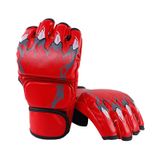  BH0086 1 Cặp Găng tay nửa ngón tay đấm bốc Găng tay đấm bốc dành cho người lớn (chân hổ xanh) 