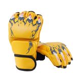  BH0086 1 Cặp Găng tay nửa ngón tay đấm bốc Găng tay đấm bốc dành cho người lớn (chân hổ xanh) 