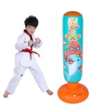  Phim hoạt hình động vật dưới nước Mô hình trẻ em Túi cát thổi hơi thẳng đứng Đấm bốc thẳng đứng, Chiều cao: 1,25m (Màu vàng) 
