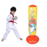  Phim hoạt hình động vật dưới nước Mô hình trẻ em Túi cát thổi hơi thẳng đứng Đấm bốc thẳng đứng, Chiều cao: 1,25m (Màu vàng) 