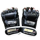  BONSEM Half Fingers Da PU Người lớn tập luyện Găng tay đấm bốc UFC (Xanh lam) 