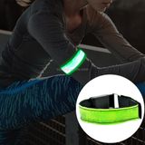  Đèn LED Flash an toàn phản xạ Nylon ánh sáng pin thể thao Đai đeo tay (Xanh lam) 