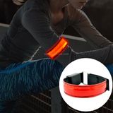  Đèn LED Flash an toàn phản xạ Nylon ánh sáng pin thể thao Đai đeo tay (Xanh lam) 