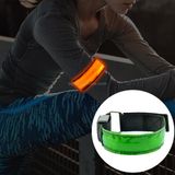  Đèn LED Flash an toàn phản xạ Nylon ánh sáng pin thể thao Đai đeo tay (Xanh lam) 