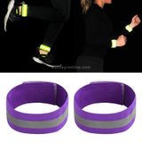  2 chiếc dây phản quang thể thao ngoài trời chạy xe đạp đêm cảnh báo dây đeo cổ tay (Màu đen) 