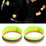 2 chiếc dây phản quang thể thao ngoài trời chạy xe đạp đêm cảnh báo dây đeo cổ tay (Màu đen) 