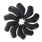  10 CÁI / Bộ 15X7 Mũ đội đầu Câu lạc bộ Golf chống nước và chống mài mòn Neoprene (Màu đen) 