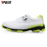  PGM Golf Giày thể thao khóa xoay thoáng khí Giày thể thao ngoài trời cho nam (Màu: Trắng xanh Size: 43) 