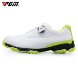  PGM Golf Giày thể thao khóa xoay thoáng khí Giày thể thao ngoài trời cho nam (Màu: Trắng xanh Size: 43) 