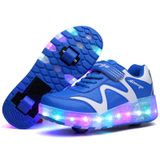  786 LED Light Siêu nhẹ có thể sạc lại Giày trượt patin đôi có thể sạc lại Giày thể thao, Size: 31 (Hồng) 