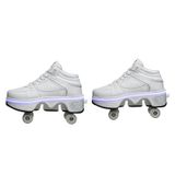  Giày trượt patin hai mục đích Giày đôi Row Row Rune Giày trượt patin, Kích thước: 38 (Top cao với ánh sáng (Trắng)) 