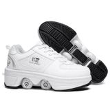  Giày trượt patin hai mục đích Giày đôi Row Row Rune Giày trượt patin, Kích thước: 33 (Low-top không có ánh sáng (trắng)) 