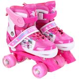  Có thể điều chỉnh đầy đủ đèn flash trẻ em Đôi hàng bánh xe trượt patin Giày trượt patin, Kích thước: S (Xanh lam) 