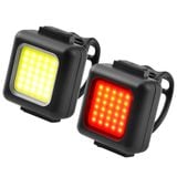  Hạt đèn COB Đèn xe đạp leo núi mini có thể sạc lại USB Đèn xe đạp đường trường MTB chống nước, Màu sắc: Đèn pha trắng + Đèn hậu đỏ 