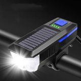 Xe đạp Đèn pha năng lượng mặt trời Còi Đèn ban đêm Đi xe đạp USB sạc Đèn pha Xe đạp Chóa Thiết bị đèn pin (Màu xanh lá cây) 