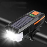  Xe đạp Đèn pha năng lượng mặt trời Còi Đèn ban đêm Đi xe đạp USB sạc Đèn pha Xe đạp Chóa Thiết bị đèn pin (Màu xanh lá cây) 