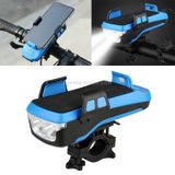  Đèn sạc USB cho xe đạp Đèn chiếu sáng tay lái phía trước ， với giá đỡ và còi điện ， Pin 2400mAh (Đỏ) 