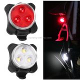  Hạt đèn COB 160LM Sạc USB Bộ đèn pha / đèn hậu xe đạp chống nước bốn tốc độ, Ánh sáng đỏ + trắng 650MA 