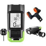  Đèn đồng hồ mã cho xe đạp không dây 3 trong 1 Ánh sáng mạnh Ánh sáng phía trước, Màu sắc: Nâng cấp Nổi (Xanh lá cây) 