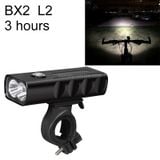  BX2 USB sạc Đèn LED cho xe đạp Tay lái phía trước (3 giờ, hạt đèn L2) 