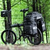  Rhinowalk Giá sau xe đạp đa chức năng ba trong một Pannier Thiết bị đi đường dài không thấm nước (Toàn màu đen) 