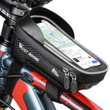  West Biking YP0707235 Xe đạp leo núi Mặt trước Túi chống nước Điện thoại di động Túi xe đạp Vỏ cứng Túi phản quang Cưỡi Thiết bị (Đen) 