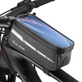  WEST BIKING 7 inch Xe đạp leo núi Điện thoại di động Màn hình cảm ứng Túi chùm phía trước (Đen) 