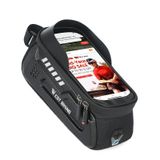  West Biking Xe đạp Vỏ cứng Xe phía trước Chùm tia điện thoại di động (Đen) 
