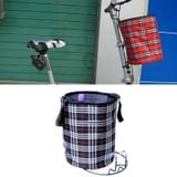  5 chiếc giỏ xe đạp vải treo giỏ gấp giỏ xe đạp (hình vuông màu đen) 