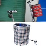  5 chiếc giỏ xe đạp vải treo giỏ gấp giỏ xe đạp (hình vuông màu đen) 