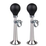  2 cái 7 inch Mạ kim loại Xe đạp Phụ kiện xe đạp Air Horn, Màu: Bạc 