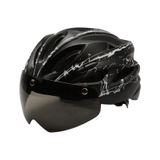  Mũ bảo hiểm ngoài trời xe đạp RZ285 với kính Goggles (Đen Đỏ) 