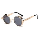  Kính râm Steampunk Retro Gọng tròn kim loại dành cho Nam Nữ (13) 