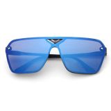  Kính râm thời trang cổ điển dành cho nam và nữ Kính chống nắng Lense có màu (Đen + Xám) 