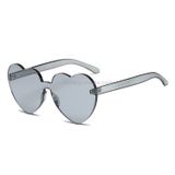  Kính râm UV400 không gọng hình trái tim cho nữ (Hồng) 