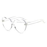  Kính râm UV400 không gọng hình trái tim cho nữ (Hồng) 