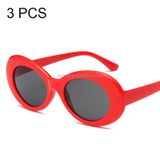  3 PCS Ống kính màu cổ điển UV400 Kính râm cho nam nữ, màu ngẫu nhiên 