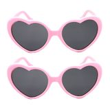 2 cặp Love Glasses Light Change Love Sunglasses (Hồng) 