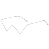  2 PCS S2057 Cá tính không có Kính bằng kim loại Khung nửa khung Chụp đường phố Khung trang trí, Màu khung: C02 Bạc 