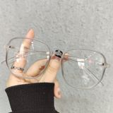  Văn học Retro Chống ánh sáng xanh Kính khung Khung đa giác ánh sáng Kính mắt ống kính phẳng (Trắng trong) 