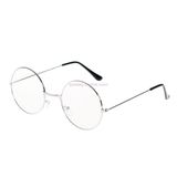  Kính mắt tròn tròn retro Khung kim loại Chống Blue-Ray Đồng bằng Kính (Vàng) 