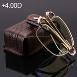  Gấp Kính đọc viễn thị Chống tia xanh có Vỏ & Vải lau, + 4,00D (Vàng) 