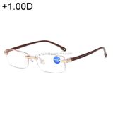  Kính viễn vọng chống tia xanh chống tia xanh không có gọng, + 1.00D (Nâu) 