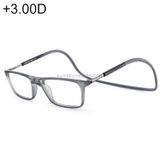  Kính viễn thị có dây đeo cổ có thể điều chỉnh chống tia xanh, + 3,00D (Đen) 
