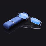  Kính lão thị chống ánh sáng xanh nhẹ Kính trong suốt cao cấp có hộp đựng, Độ: 3.00 (Màu xanh da trời) 