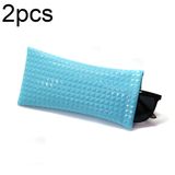  D8649-240 2 cái Túi đựng kính chống nước di động bằng da PU Bullet, Màu sắc: Xanh nhạt 