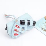  Hộp đựng kính râm PU kỳ quặc dễ thương Túi đựng kính di động có khóa treo, Màu sắc: Son môi Lake Bluen 