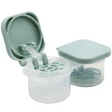  2 PCS Loại bỏ ống kính tự động Hộp đựng mỹ phẩm Hộp đựng kính áp tròng Hộp đôi di động (Màu sô cô la) 